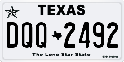TX license plate DQQ2492