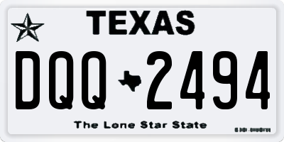 TX license plate DQQ2494