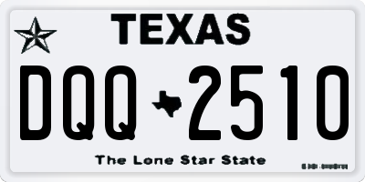 TX license plate DQQ2510