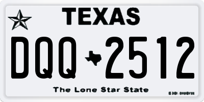 TX license plate DQQ2512