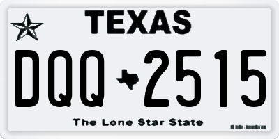 TX license plate DQQ2515