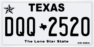 TX license plate DQQ2520