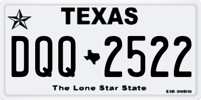 TX license plate DQQ2522