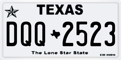 TX license plate DQQ2523