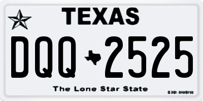 TX license plate DQQ2525