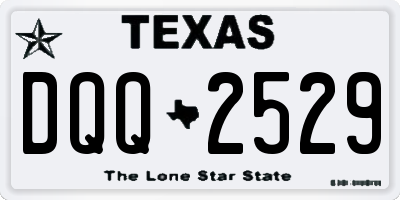 TX license plate DQQ2529