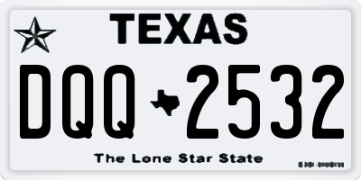 TX license plate DQQ2532