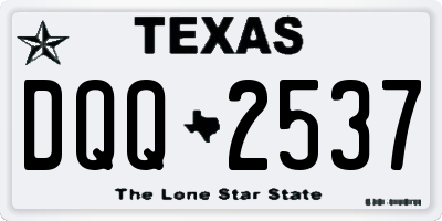 TX license plate DQQ2537