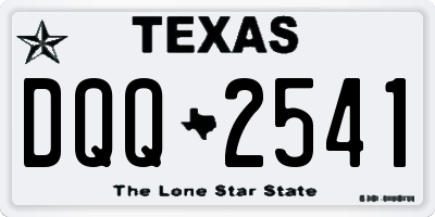 TX license plate DQQ2541