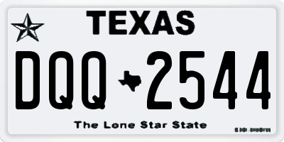 TX license plate DQQ2544