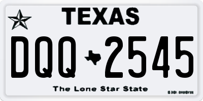 TX license plate DQQ2545