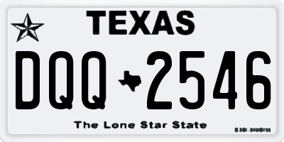 TX license plate DQQ2546