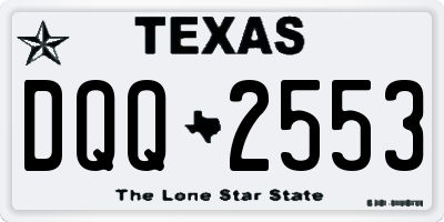 TX license plate DQQ2553