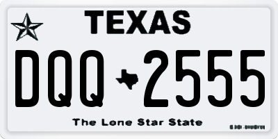 TX license plate DQQ2555