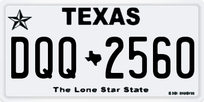 TX license plate DQQ2560