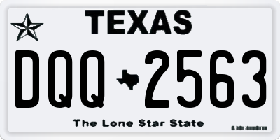 TX license plate DQQ2563