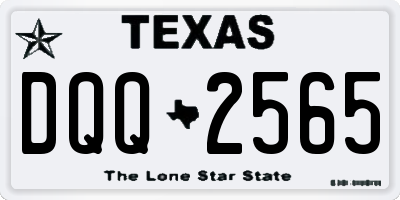 TX license plate DQQ2565