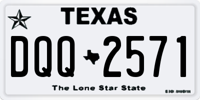 TX license plate DQQ2571