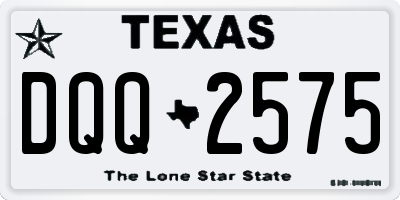 TX license plate DQQ2575