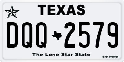 TX license plate DQQ2579
