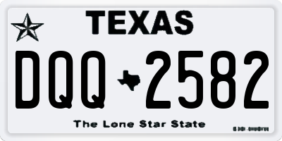 TX license plate DQQ2582