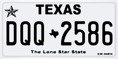 TX license plate DQQ2586