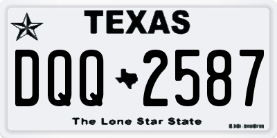 TX license plate DQQ2587
