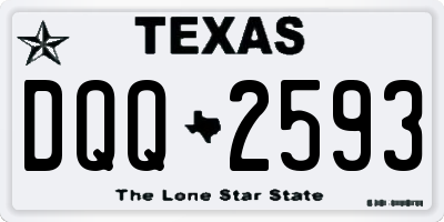TX license plate DQQ2593