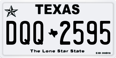 TX license plate DQQ2595