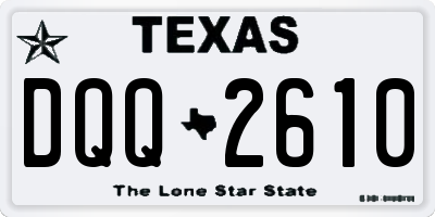TX license plate DQQ2610