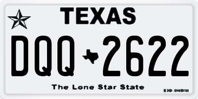 TX license plate DQQ2622