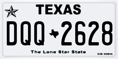 TX license plate DQQ2628