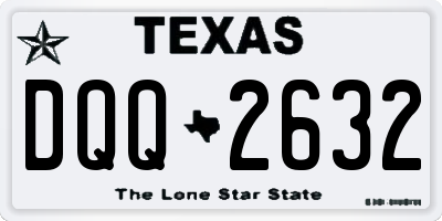 TX license plate DQQ2632