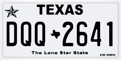 TX license plate DQQ2641