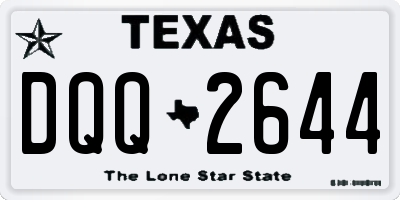 TX license plate DQQ2644