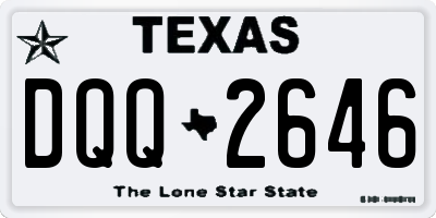 TX license plate DQQ2646