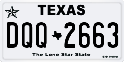 TX license plate DQQ2663