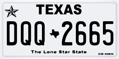 TX license plate DQQ2665