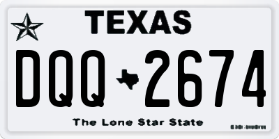 TX license plate DQQ2674