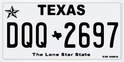 TX license plate DQQ2697