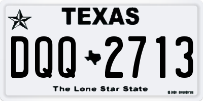 TX license plate DQQ2713