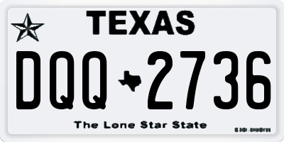 TX license plate DQQ2736