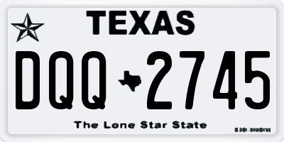 TX license plate DQQ2745