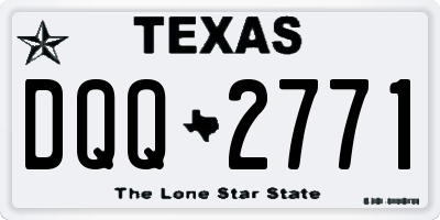 TX license plate DQQ2771