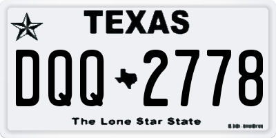 TX license plate DQQ2778