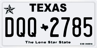 TX license plate DQQ2785