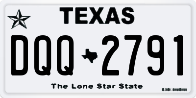TX license plate DQQ2791