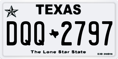 TX license plate DQQ2797