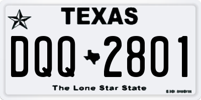 TX license plate DQQ2801