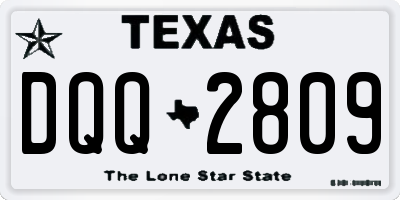TX license plate DQQ2809